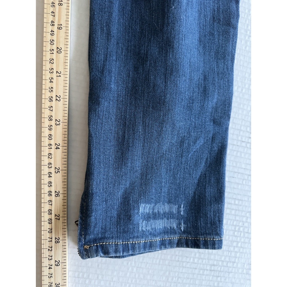 Boom Boom Jeans Womans size 15 Distressed Skinny Zip Ankle - Picture 15 of 16